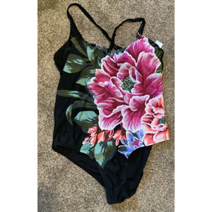 Kona Sol 14W, floral, black One Piece New $35 Removable Strap